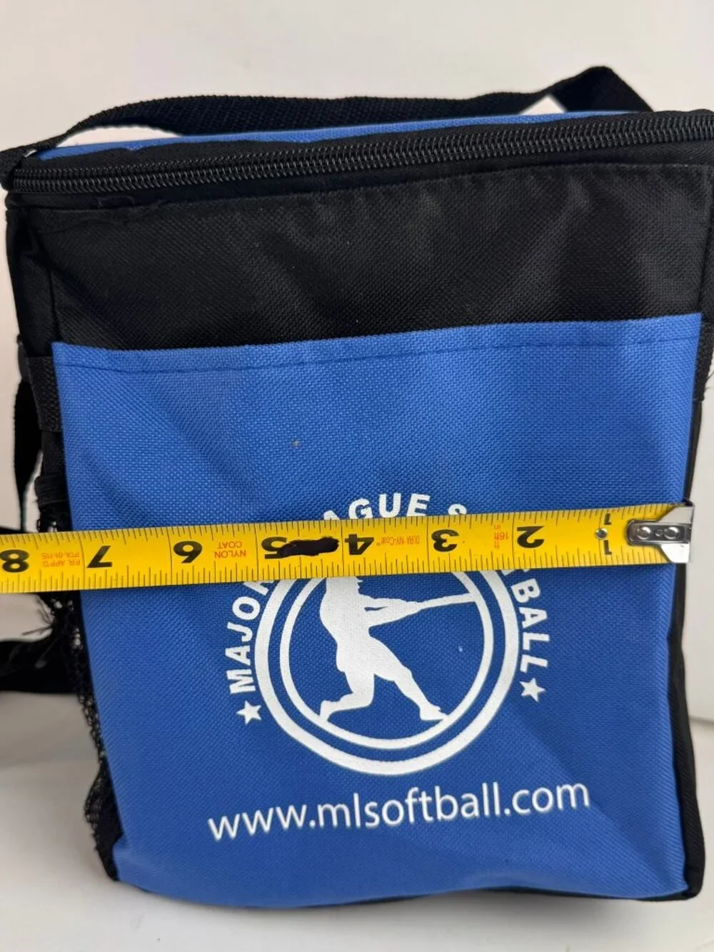 Major League Softball Insulated Cooler Bag Blue Black Lunch Box Shoulder Strap